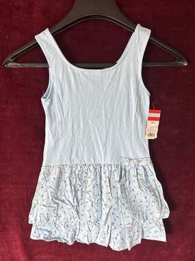 Cat & Jack Girls Light Blue Tiered Ruffle Floral Dress Size S 6/7
C1